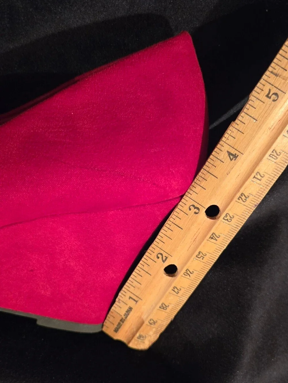 Red Suede Wedge Heels